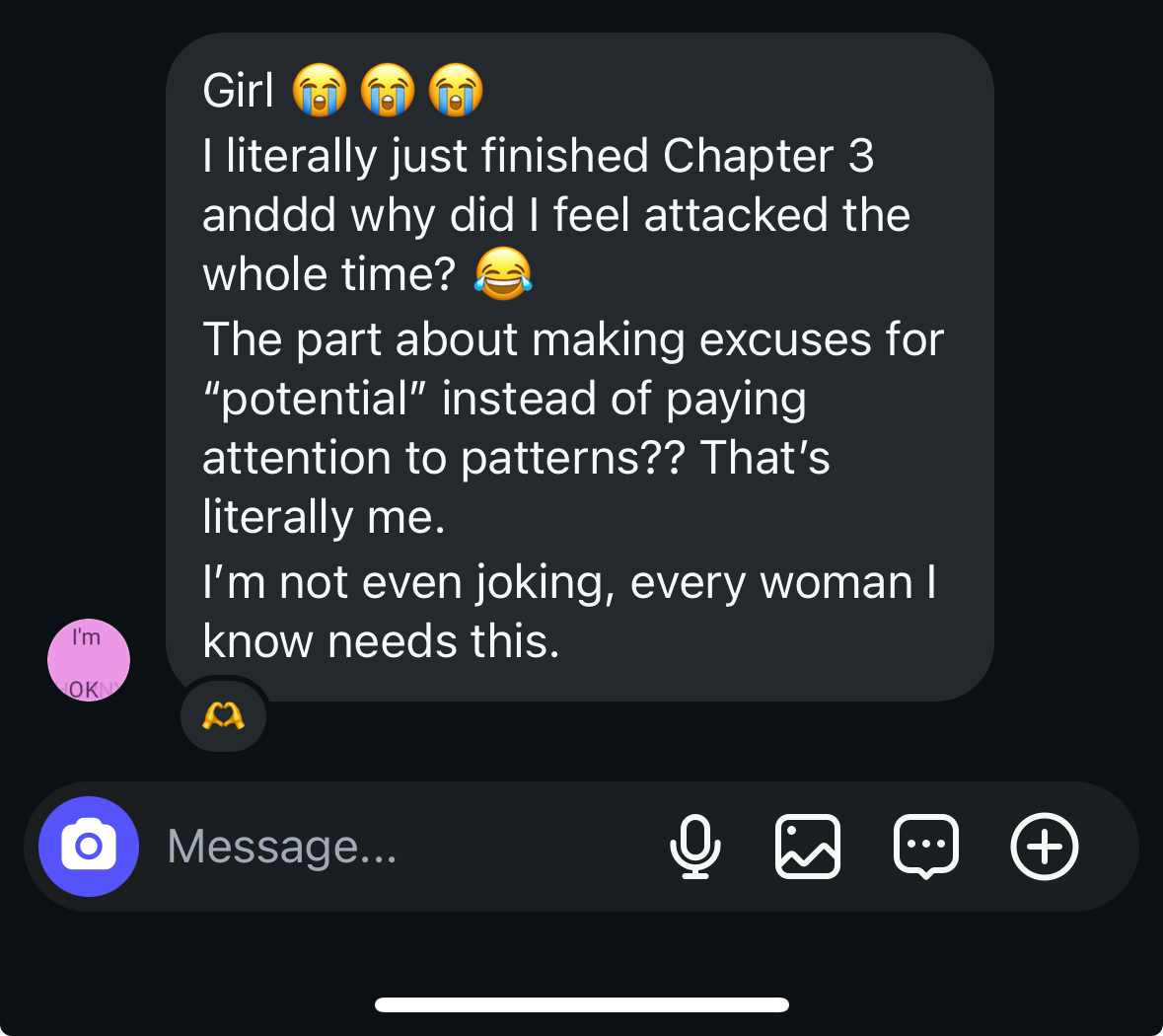 Reader message